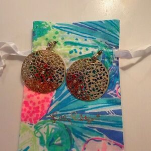 NEW Lilly Pulitzer Gold Devin Earrings